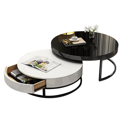 多功能圆形大小户型茶几电视柜