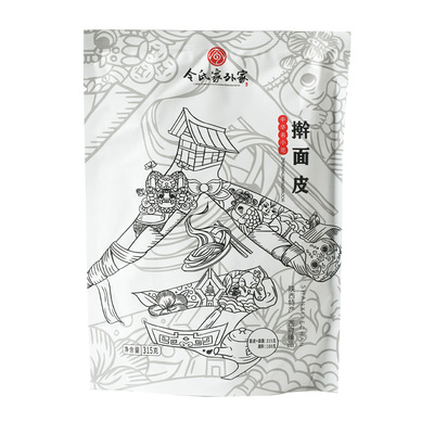 正宗陕西擀面皮加量装315g带调料