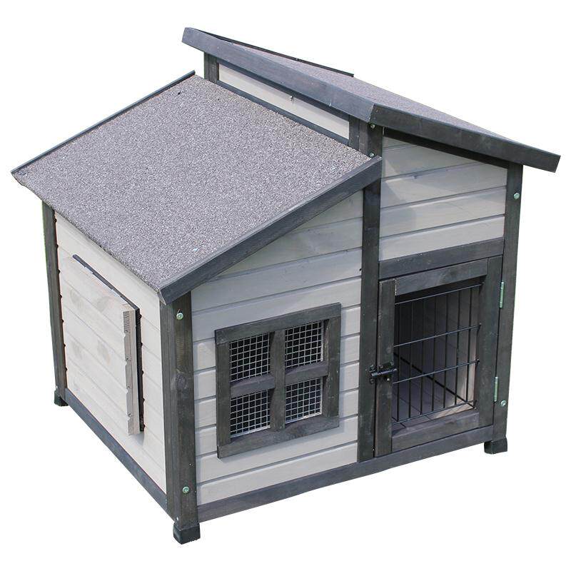 实木室外庭院防晒狗屋中型犬
