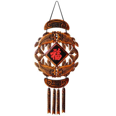 实木【金玉满堂】福字装饰挂件