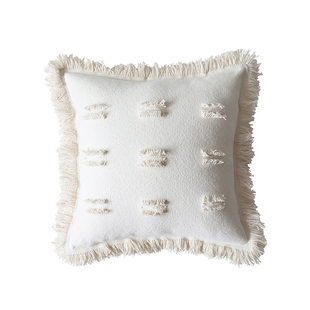 弋采自然野奢侘寂风艺术棉麻沙发床上布艺装饰抱枕靠垫腰枕方枕套