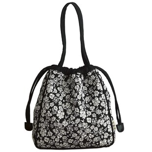 布奏手工布包上班小拎包杂物束口袋小提包女出门抽绳手拎包手提袋