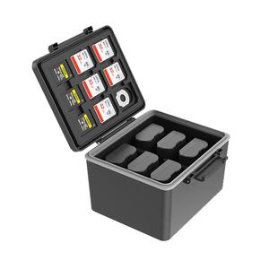 JJC 相机电池盒 适用佳能索尼富士尼康LP-E6 EN-EL15C NP-W235 FZ100单反 收纳保护 内存卡SD卡 TF卡储存卡包