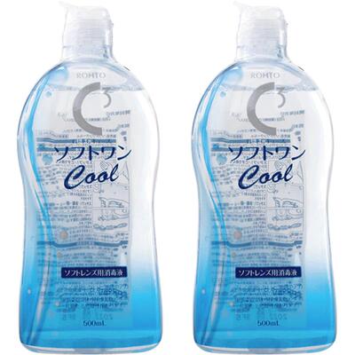 日本进口ROHTO乐敦C3美瞳隐形眼镜护理液500ml*2瓶 护理液清凉款