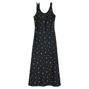 MOUSSY 2026春季新品清新小碎花约会无袖长款连衣裙010JS333-2321