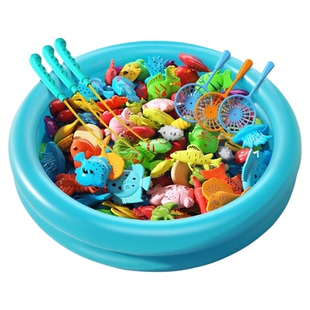 钓鱼玩具儿童1到3岁益智女孩宝宝男孩智力开发磁吸捞鱼鱼竿池摆摊