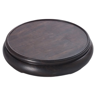 实木底座花瓶花盆鱼缸奇石佛像圆形木质摆件底座工艺品黑梓木底托