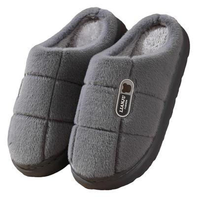 棉拖鞋男士大码2025冬季新款居家室内防滑保暖50厚底51毛绒拖鞋男