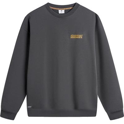 李宁卫衣男冬加绒篮球系列舒适百搭休闲宽松套头无帽卫衣AWDTF29-