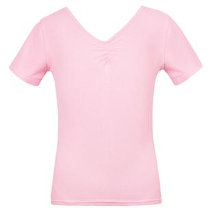 儿童舞蹈服套装女童考级练功服短袖女芭蕾舞上衣中国舞分体服装