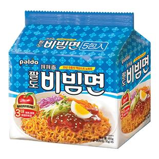 韩国进口八道拌拌面方便面泡面煮面速食面韩式拌面苹果醋凉拌面