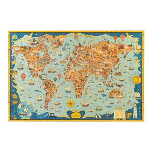 猫的天空之城拼图1000片穿梭世界的旅程成人益智玩具复古世界之旅