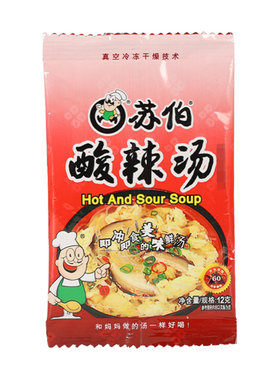 苏伯速食汤酸辣汤12g冻干蔬菜汤