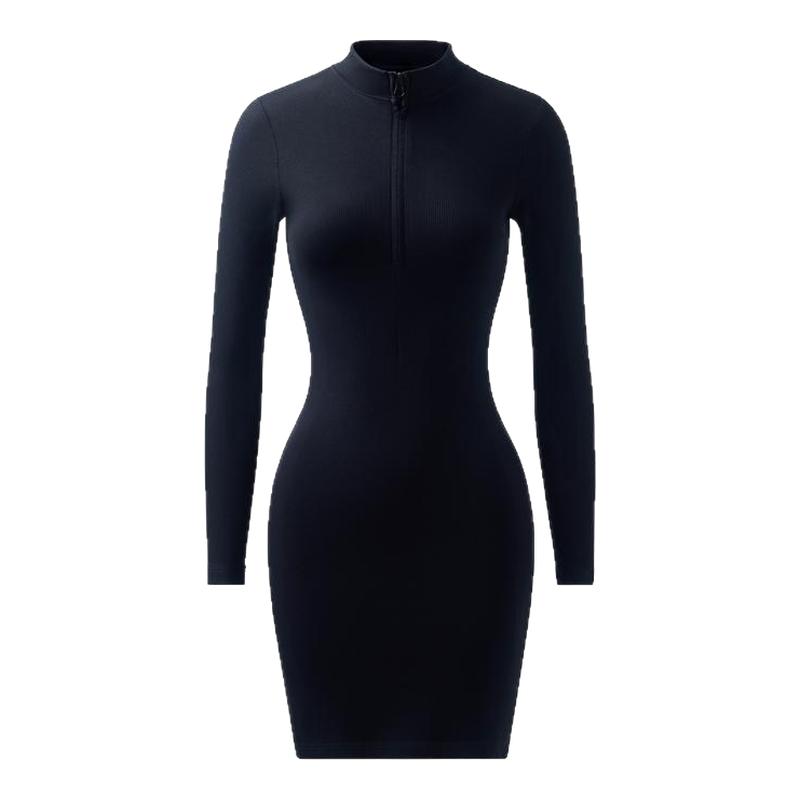 曲线主义黑色包臀连衣裙2025秋季新款流行气质收腰小个子短裙女