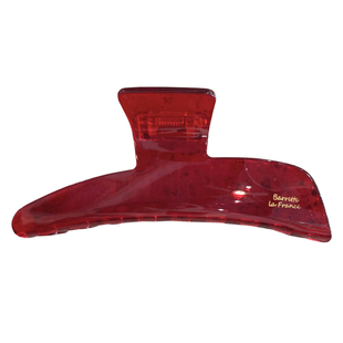 ins中古红色三角形抓夹大号高级感 法式france醋酸盘发鲨鱼夹发抓