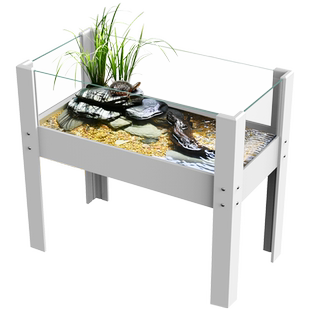 乌龟缸家用大型生态造景别墅养巴西龟鳄龟玻璃饲养缸养龟专用箱屋