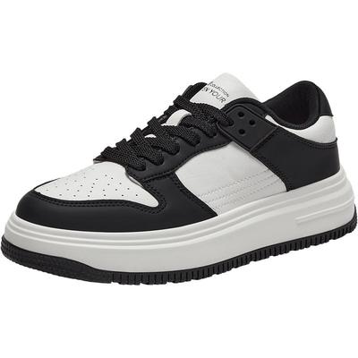 百思图春秋商场同款熊猫鞋小白板鞋厚底面包鞋男板鞋S6020AM5