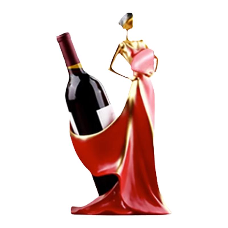 红酒架摆件 美女酒架 欧式酒柜客厅装饰品 葡萄酒红酒