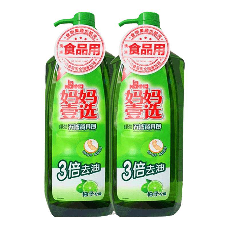 威露士妈妈壹选餐具净绿劲洗洁精去油温和洗涤家用1.28kg护手柠檬