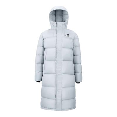 新款加厚高领中长款工装羽绒服