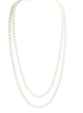 双层珍珠项链搭配旗袍裙子饰品女士多层叠戴中长款颈链锁骨链030