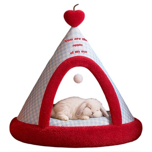 兔子专用窝冬天保暖半封闭侏儒兔荷兰猪过冬睡觉的御寒帐篷躲避屋