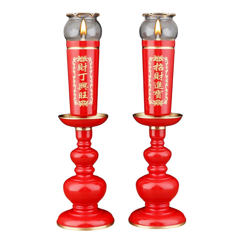 黄铜烛台蜡烛可重复使用高颜值