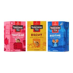 约克夏饼干茶黄油曲奇饼干红茶焦糖茶包Yorkshiretea英国进口奶茶