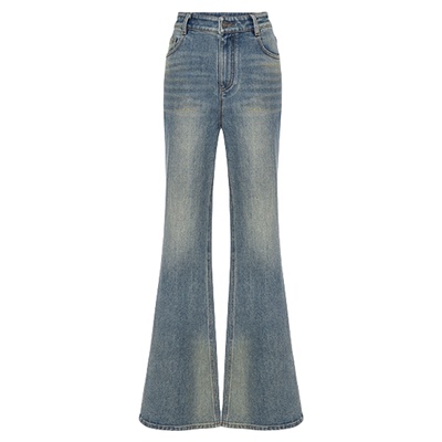 【博主同款】HPLY荷比俪2025冬新款女时尚简约复古微喇牛仔裤