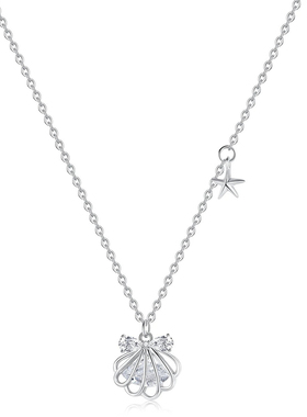 41赵子鑫新款999足银蝴蝶结项链甜美风小众轻奢高级镂空锁骨链