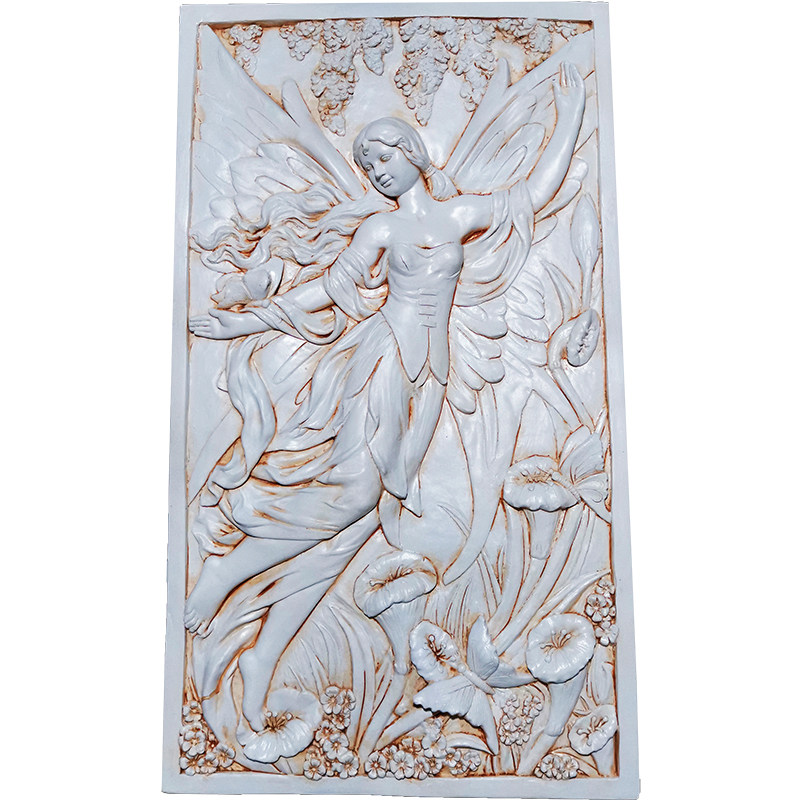 欧式现代壁饰壁挂天使浮雕画墙壁背景墙装饰金色美人鱼壁画挂件