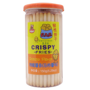 台湾品牌河马莉特脆薯条儿童磨牙硬脆饼干宝贝休闲小吃土豆棒棒饼