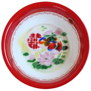 华科特厚搪瓷盆结婚老式怀旧家用瓷盆大号加厚铁洗脸盆洗屁屁泡脚