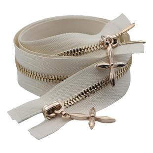 5号金属铜拉链玉米牙双头双开长款羽绒服外套夹克拉锁头配件辅料