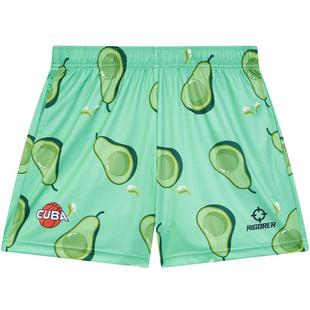 准者宽松针织短裤夏季新款男士水果印花篮球运动跑步透气四分短裤