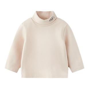 童泰宝宝打底衫春秋婴儿衣服男女童休闲外出T恤儿童高领翻领上衣