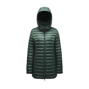 JOTT女士连帽羽绒服冬季保暖外套简约休闲百搭女款时尚羽绒服