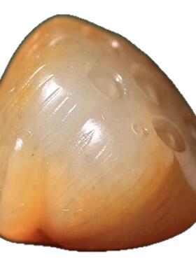 黄沁籽料手链挂件莲蓬和田玉吊坠