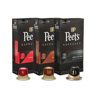 Peets皮爷进口精品胶囊咖啡30颗混合适配nespresso胶囊机
