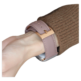 HIIIMEEX适用苹果手表苹果手表带宽版小牛皮applewatch8/S7/6/5/4/3/SE个性真皮小众表带iwatch8复古舒适表带