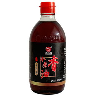 小磨香油黑芝麻香油纯正500ml河南特色黑芝麻油纯正火锅油小磨油