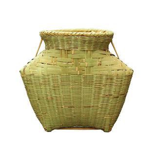 采茶篓鱼篓纯手工竹编带盖采摘篓特大号泥鳅黄鳝篓带背带虾蟹竹篮