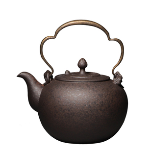 台湾风清堂莺歌烧制五行壶老岩泥烧水壶岩矿煮茶壶碳火炉陶壶