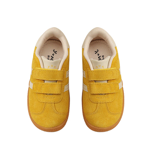 允儿妈女童春季新款真皮魔术贴板鞋宝宝春秋时尚运动鞋儿童休闲鞋