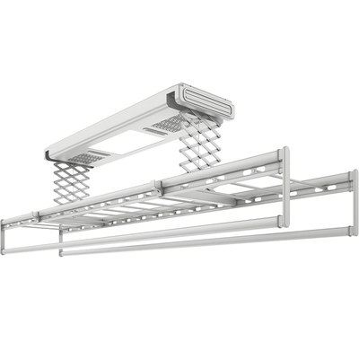电动晾衣架2.15米固定直杆阳台遥控升降自动智能家用双排加厚晒衣