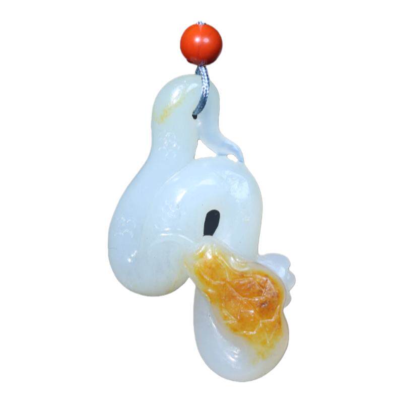 苏工玉缘和田玉劲饰蛇红皮籽料