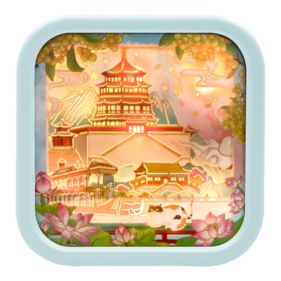 颐和园纸雕多彩夜灯冰箱贴