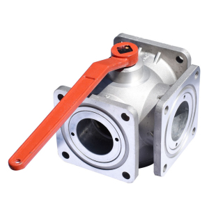 洒水车球阀油罐车四位三通球阀阀门配件铝合金法兰球阀DN65DN50