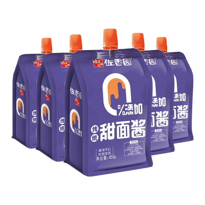 佐香园零添加甜面酱450g*3袋老北京烤鸭蘸酱无添加剂烹饪炸酱面酱