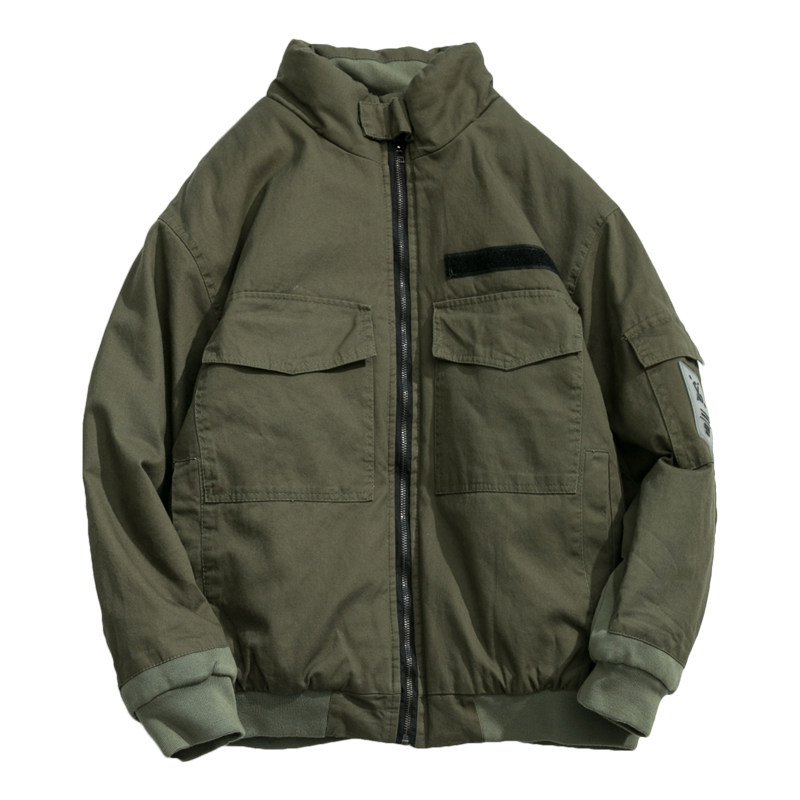 硬汉风加厚立领棉服BOTB潮流冬装